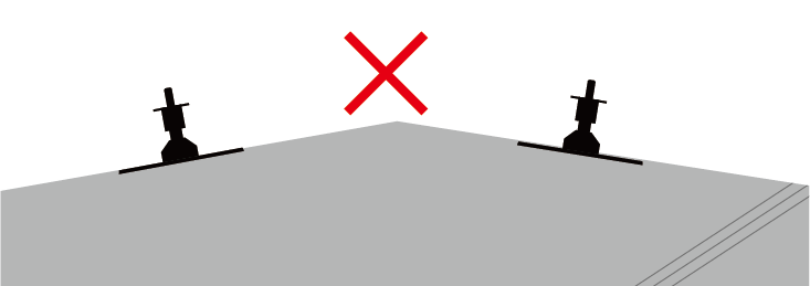 棟をまたぐ設置は避ける