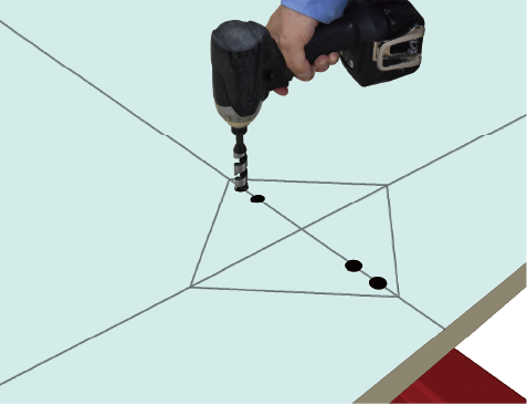 ３. YPパネル座堀り（ドリル径：16mm）