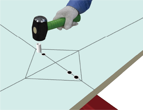 ４. スペーサー挿入