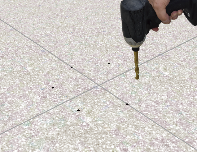 ２. 本穴開け（ドリル径：8mm）