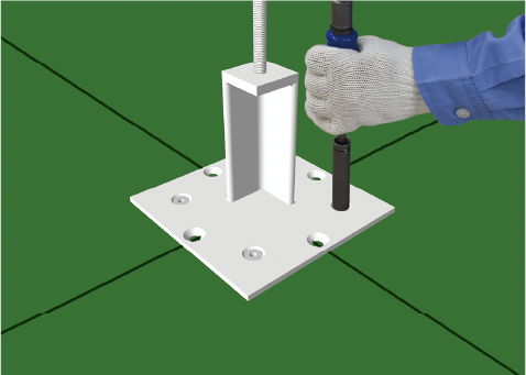 ５. ソーラーステイ アンカー固定